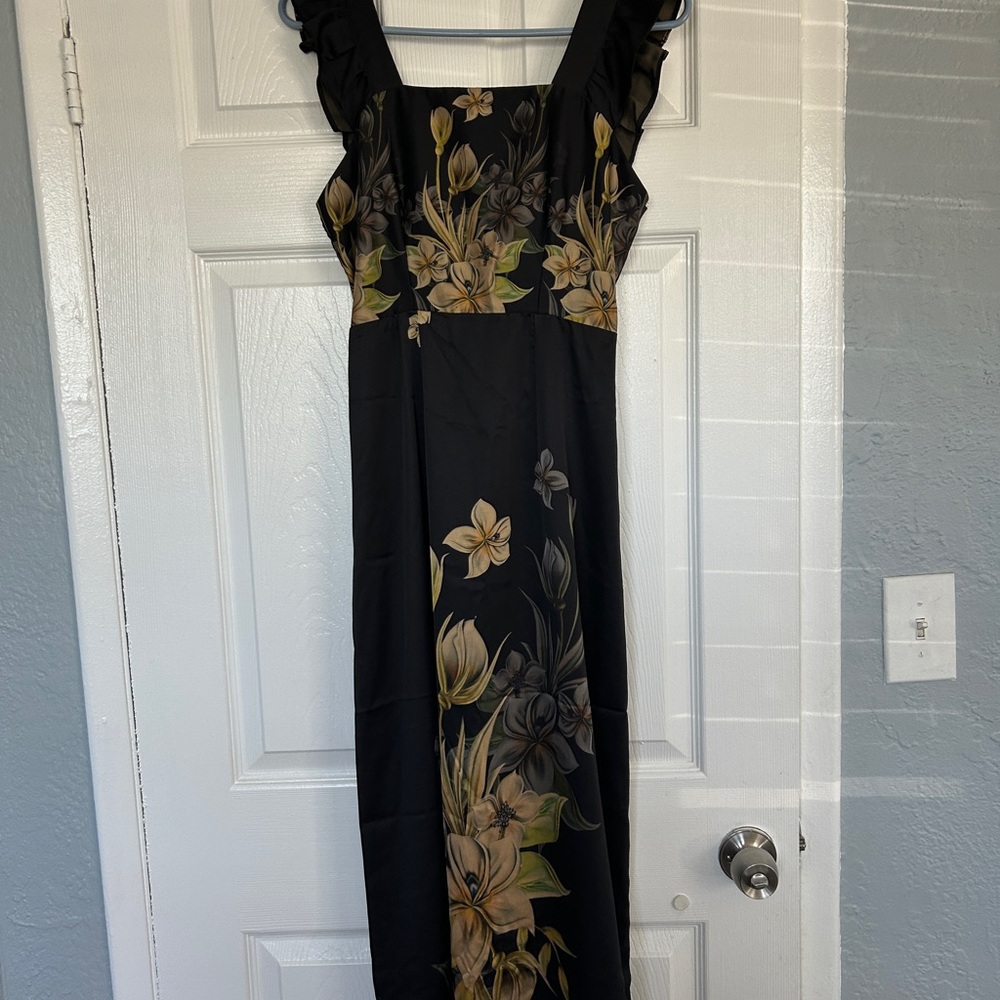 Floral Black Dress
